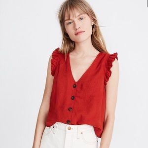NWOT Madewell linen blend tank